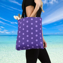 Polka Dot Paars Patterned Shoulder Bag Tote Bag