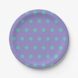 Polka Dot Paper Borden (Lavendel & Aqua) Papieren Bordje