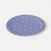 Polka Dot Paper Borden (Lavendel & Aqua) Papieren Bordje (Gekanteld)