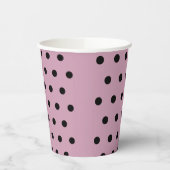 Polka Dot papieren bekers (roze en zwart) (Links)