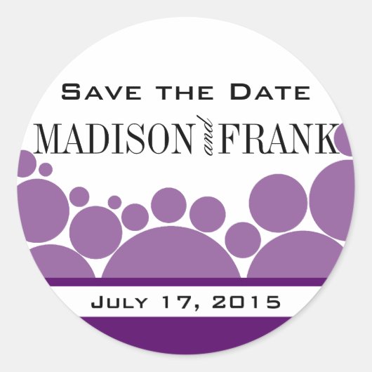 Polka Dot Parade | PAARSE Ronde Sticker (Voorkant)