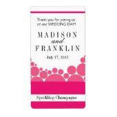 Polka Dot Parade Wijn Champagne heet roze Etiket (Voorkant)