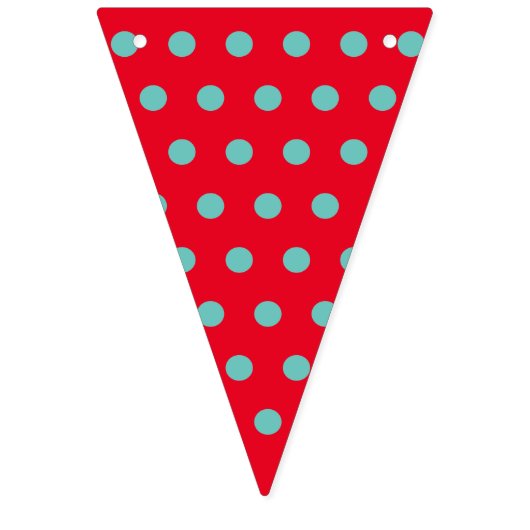 Polka Dot Party Banner (Rood & Aqua) (Derde vlag)