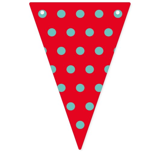 Polka Dot Party Banner (Rood & Aqua) (Eerste vlag)