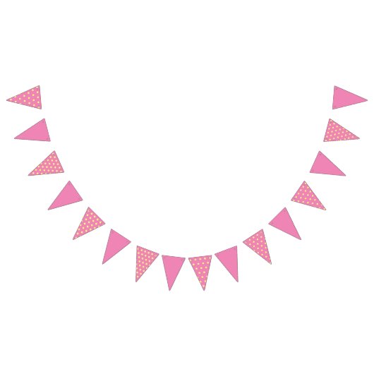 Polka Dot Party Banner (roze & zacht geel) (Alle)
