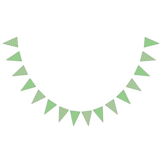 Polka Dot Party Banner (Sage Green & Pastel Pink) (Alle)