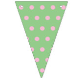 Polka Dot Party Banner (Sage Green & Pastel Pink) (Eerste vlag)