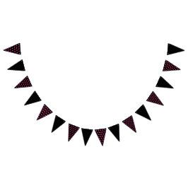 Polka Dot Party Banner (Zwart & Neon Roze)
