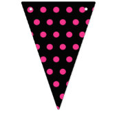 Polka Dot Party Banner (Zwart & Neon Roze) (Derde vlag)