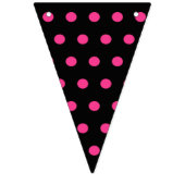 Polka Dot Party Banner (Zwart & Neon Roze) (Eerste vlag)