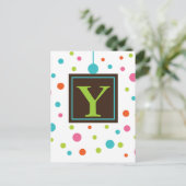 Polka Dot Party Bunting Banner Post Kaart (Staand voorkant)