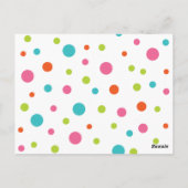 Polka Dot Party Bunting Banner Post Kaart (Achterkant)