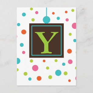 Polka Dot Party Bunting Banner Post Kaart