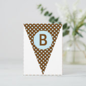 Polka Dot Party Flag Bunting Banner Post Card Briefkaart (Staand voorkant)