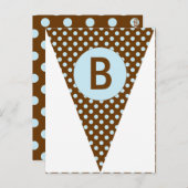 Polka Dot Party Flag Bunting Banner Post Card Briefkaart (Voorkant / Achterkant)