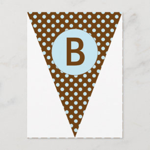 Polka Dot Party Flag Bunting Banner Post Card Briefkaart