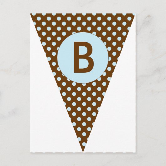 Polka Dot Party Flag Bunting Banner Post Card Briefkaart (Voorkant)