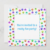 Polka Dot Party Kaart (Voorkant)