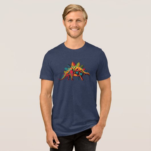 Polka Dot Party Pal: Stegosaurus Unisex T-shirt (Voorkant volledig)