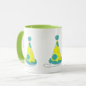 Polka Dot Party Pet Happy Birthday Nieuwjaar Mok (Voorkant links)