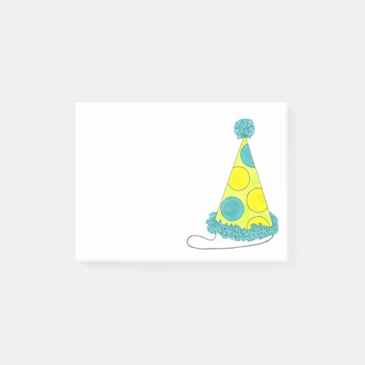 Polka Dot Party Pet Happy Birthday Nieuwjaar Post-it® Notes (Voorkant)