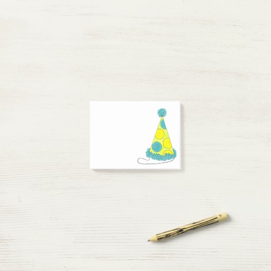 Polka Dot Party Pet Happy Birthday Nieuwjaar Post-it® Notes (Op bureau)