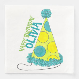 Polka Dot Party Petten Happy Birthday Celebration Servet