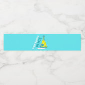 Polka Dot Party Petten Happy Birthday Celebration Waterfles Etiket (Enkel label)