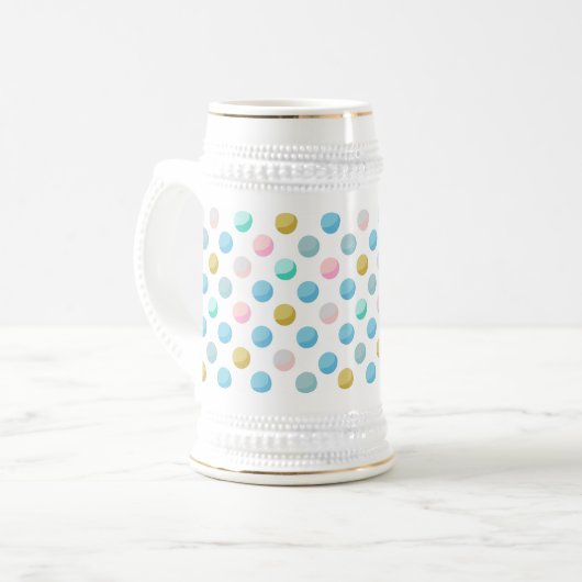 Polka dot pastel mok 650 ml (Voorkant links)