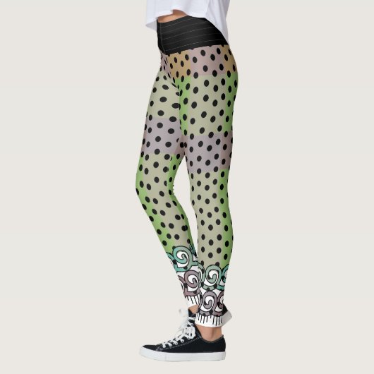 Polka Dot Pastel Plaid Leggings (Links)