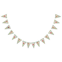 Polka Dot Patroon Bunting met Foto's Vlaggetjes