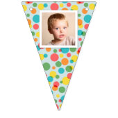Polka Dot Patroon Bunting met Foto's Vlaggetjes (Tweede vlag)