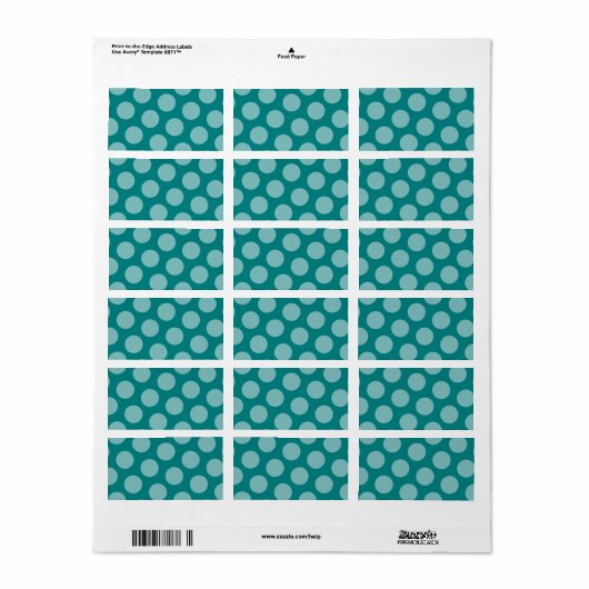 Polka Dot Patroon Label (Full Sheet)