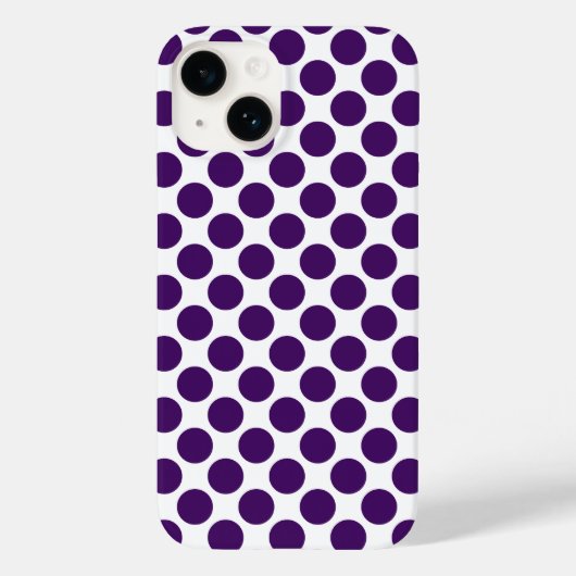 Polka Dot Patroon Paarse Case-Mate iPhone Case (Achterkant)