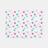 POLKA DOT  patroon roze aqua blauw kwekerij Fleece Deken (Voorkant (Horizontaal))