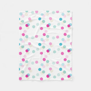 POLKA DOT  patroon roze aqua girl Fleece Deken