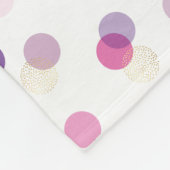 POLKA DOT  patroon roze paarse meisje kinderkamer Fleece Deken (Hoek)