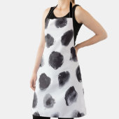 Polka dot patroon: zwart, grijs. schort (Insitu)