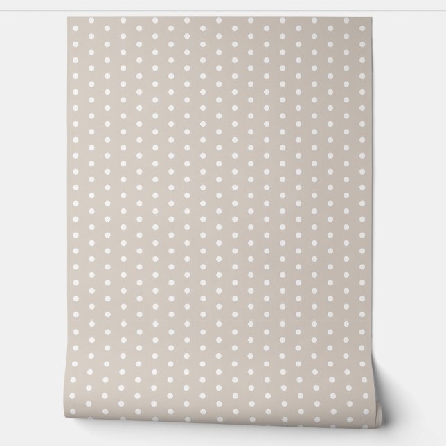  polka dot patroonsteen wit Schattige elegant Behang (Afrollen)