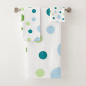 Polka dot pattern bad handdoek (Insitu)