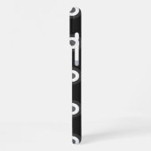 Polka Dot Pattern - Black White Grey iPhone Hoesje (Linkerkant)