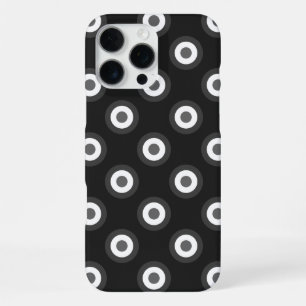 Polka Dot Pattern - Black White Grey iPhone 16 Pro Max Hoesje