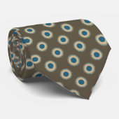 Polka Dot Pattern - Blauwgroen blauw bruin Stropdas (Opgerold)