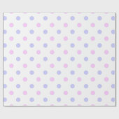 Polka Dot Pattern - Bleek Roze en Bleek Paars Cadeaupapier (Vlak)