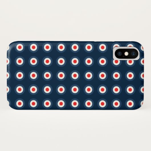 Polka Dot Pattern - Blue Red White Case-Mate iPhone Case (Achterkant (horizontaal))