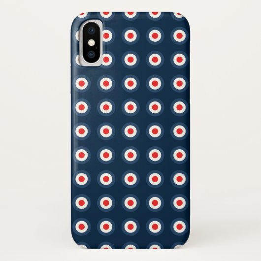Polka Dot Pattern - Blue Red White Case-Mate iPhone Case (Achterkant)