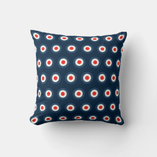 Polka Dot Pattern - Blue Red White Kussen