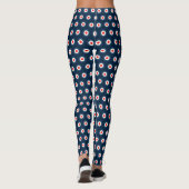 Polka Dot Pattern - Blue Red White Leggings (Achterkant)