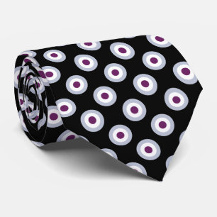 Polka Dot Pattern - Blue Violet Black White Stropdas
