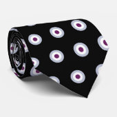 Polka Dot Pattern - Blue Violet Grey White Black Stropdas (Opgerold)
